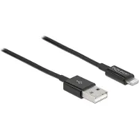 DeLOCK USB data and power cable for iPhone, iPad, iPod black 1 m