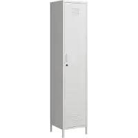 En.casa Metalen kast Seinäjoki 180x38x38 cm wit []