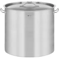 Royal Catering Gastro-kookpan met deksel, roestvrij staal, geschikt voor inductiekookplaten, 12 liter