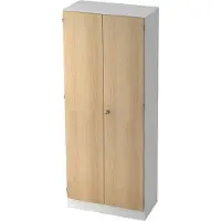 Hjh OFFICE PRO SIGNA K 6100 SG - Hoogte van de map | 5 OH met knop (afsluitbaar) Wit/Eiken Kast