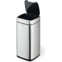 Probbax Afvalbak NO TOUCH sensor - 21 liter - duurzaam - voor gebruik binnenshuis - automatische en handmatige opening/sluiting - verwijderbaar deksel - binnenemmer - roestvrij staal - zilver