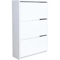 En.casa Schoenenkast Aurskog met 3 vouwdeuren 110x73,5x24 cm wit