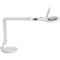 MAUL MAULmakro LED-werklamp, wit, 46 cm, statief, wit / opaal, Werkkamer / Kantoor, Kunststof, Modern