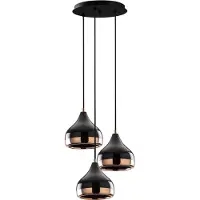 Opviq Hanglamp Yildo 6871, dimbaar, zwart, Woon-/ Eetkamer, metaal, Modern, hanglamp