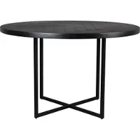 Dutchbone Class Eettafel Rond 120 cm Acaciahout Zwart