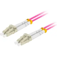 Lanberg FO-LULU-MD41-0010-VT Fiber Patchk. MM LC/UPC-LC/UPC DUPLEX 1m OM4 50/125