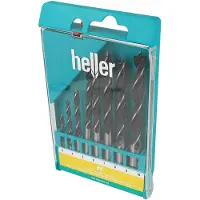 Heller Set CV-houtspiraalboren | 8 delig | d. 3, 4, 5, 6, 7, 8, 9, 10 mm | chroom-vanadiumstaal | 1 stuk - 18736 - 18736