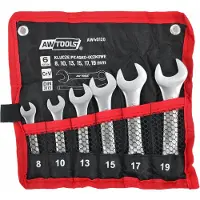 AWTOOLS Ring- en steeksleutelset kort 6-delig 8-19mm