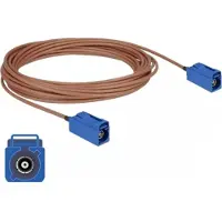 DeLOCK Fakra C (v) - Fakra C (v) antenne kabel - RG316 - 50 Ohm / transparant - 5 meter