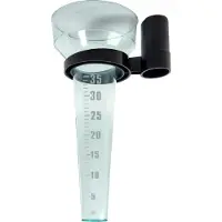 Intirilife Regenmeter Transparante met Houder 35 mm/m² - 24.5 x 8.4 cm - Regenmeetapparaat voor Tuin met Groot Display