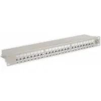 Goobay 19 inch patch panel | 24x RJ45 | CAT6a | STP | 1U | grijs