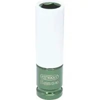 Ks Tools 1/2" aluminium velg-doppenset, lang, groen