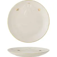 Bloomingville Bord aardewerk wit Starry 16cm