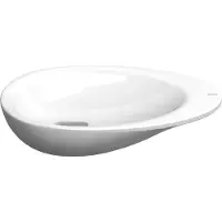 Clou First fonteinkom zonder kraangat met plug wit keramiek B36xH9xD21.8cm