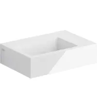 Clou Flush 2 fontein met voorbewerkt kraangat en plug mineral marmer B36xH9xD24.5cm