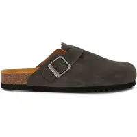 Scholl Klomp Men Olivier New Suede Sa Mens Grey-Schoenmaat 40