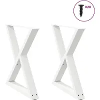 vidaXL Eettafelpoten 2 st 80x(72-73,3) cm staal wit