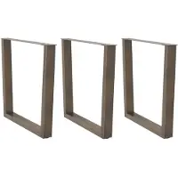 vidaXL Eettafelpoten 3 st V-vormig 80x(72-73,3) cm staal naturel