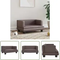 The Living Store Living Store hondenbed, bruin, 60x40x30 cm, kunstleer