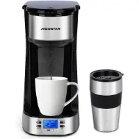 Aigostar koffiemachine met thermosbeker, 420 ml filterkoffiemachine