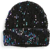 Pieces muts met pailletten PCSOPOA zwart female