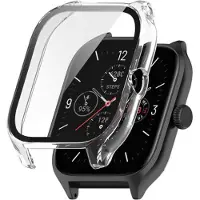 Strap-it Hard case bescherming - Stevig PC hoesje met glasplaat geschikt voor Amazfit GTS 4 - transparant