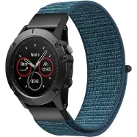 Strap-it Nylon Quickfit smartwatch bandje - geschikt voor Garmin Fenix 5 (Plus) / Fenix 6 (Pro) / Fenix 7 (Pro - Solar - Sapphire) / Fenix 8 - 47mm - dark mist grey
