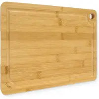 Budu Snijplank Bamboe met Sapgeul - Snijplank Hout - Houten Snijplanken - Snijplank Cadeau - 37 x 25 cm