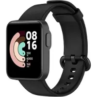 Strap-it Siliconen Smartwatch bandje - Geschikt voor Xiaomi Mi Watch Lite siliconen bandje - zwart - Horlogeband / Polsband / Armband