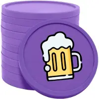 Combicraft Biermunten / Consumptiemunten Paars - Ø29mm enkelzijdig bedrukt - 100 stuks