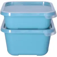 Juypal Hogar Juypal Vershoudbakjes nestbaar - 5 delig - BPA vrij - meal prep - 5x diverse maten - Blauw - luchtdicht - herbruikbaar