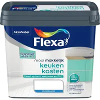 Flexa - Mooi Makkelijk Keukenkasten Zijdeglans - Midden Oceaan - Mengverf - 750 Ml