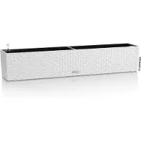 Lechuza BALCONERA Cottage 100 - Plantenbak - met uitneembare binnenbak - met bewateringssysteem - ALL-IN-ONE set met -PON - wit