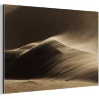 MuchoWow Aluminium schilderij 150x100 cm - Wanddecoratie metaal - Woestijn - Zand - Natuur - Duin - Metalen muurdecoratie woonkamer - Decoratie industrieel - Foto op dibond - Industriële accessoires slaapkamer