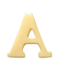 New Bling 9NBG-902A Gouden Letter Oorknop A - 1/2 paar - 14 Karaat - 3,5x3,4mm - Oorbel - Cadeau voor haar - Goud