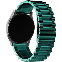 Strap-it Stalen schakel bandje 20mm - RVS bandje geschikt voor Xiaomi Amazfit GTS 1-2-3-4 / Bip / Bip Lite / Bip S / Bip U Pro / GTR 42mm - Huawei Watch GT 2 42mm / GT 3 42mm / GT 3 Pro 43mm - groen