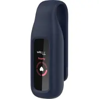 Strap-it Siliconen Smartwatch bandje - Geschikt voor Fitbit Luxe siliconen clip - donkerblauw - Horlogeband / Polsband / Armband