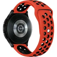 Strap-it Smartwatch bandje 18mm - sport bandje geschikt voor Garmin Vivoactive 4s - 40mm / Vivomove 3s - 39mm / Venu 2s - 40mm - rood/zwart