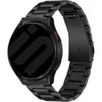 Strap-it Titanium smartwatch bandje - geschikt voor Huawei Watch GT 2 42mm / GT 3 42mm / GT 3 Pro 43mm - zwart