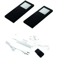 Hera Slim-Pad-F LED set van 2 spots met dimmer 24V zwart LVSET2SPFDZ