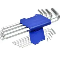 GEKO Lange arm inbussleutelset - 9-delig - 1.5-10mm - Balpunt - Extra bereik en koppel
