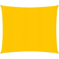 vidaXL Zonnezeil 160 g/m² vierkant 5x5 m HDPE geel