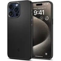 Spigen Thin Fit Backcover voor de Apple iPhone 15 Pro Max - Zwart