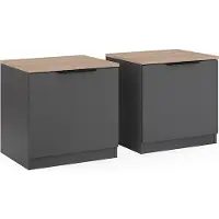 Vicco Betti Nachtkastje – Set van 2 Antraciet/Sonoma