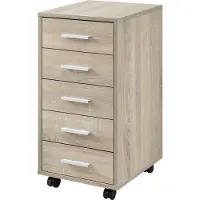 En.casa Kantoorkast ladekast op wielen 63x33x38 sonoma eikenkleurig