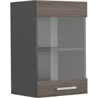 Vicco R-Line Glazen keukenkast – 40 cm Edel grijs