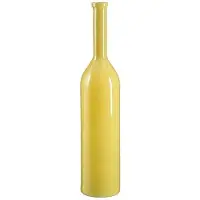 Mica Decorations Flesvaas groot - Rioja - Geel - gerecycled glas - 21 x 100 cm