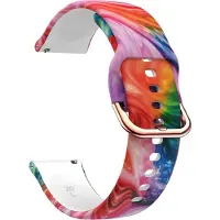 Strap-it Smartwatch bandje 20mm - siliconen bandje kleurrijke print geschikt voor Polar Ignite / Ignite 2 / Ignite 3 / Unite / Pacer - Huawei Watch GT 2 42mm / GT 3 42mm / GT 3 Pro 43mm