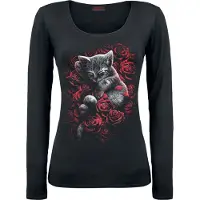 Spiral - Gothic Shirt met lange mouwen - Bed of Roses - S tot XXL - voor Vrouwen - zwart - Maat XXL