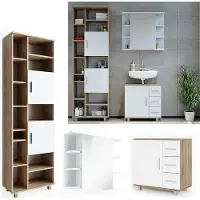 Vicco Badkamermeubel set Ilias Sonoma 3-delig, Model 31052